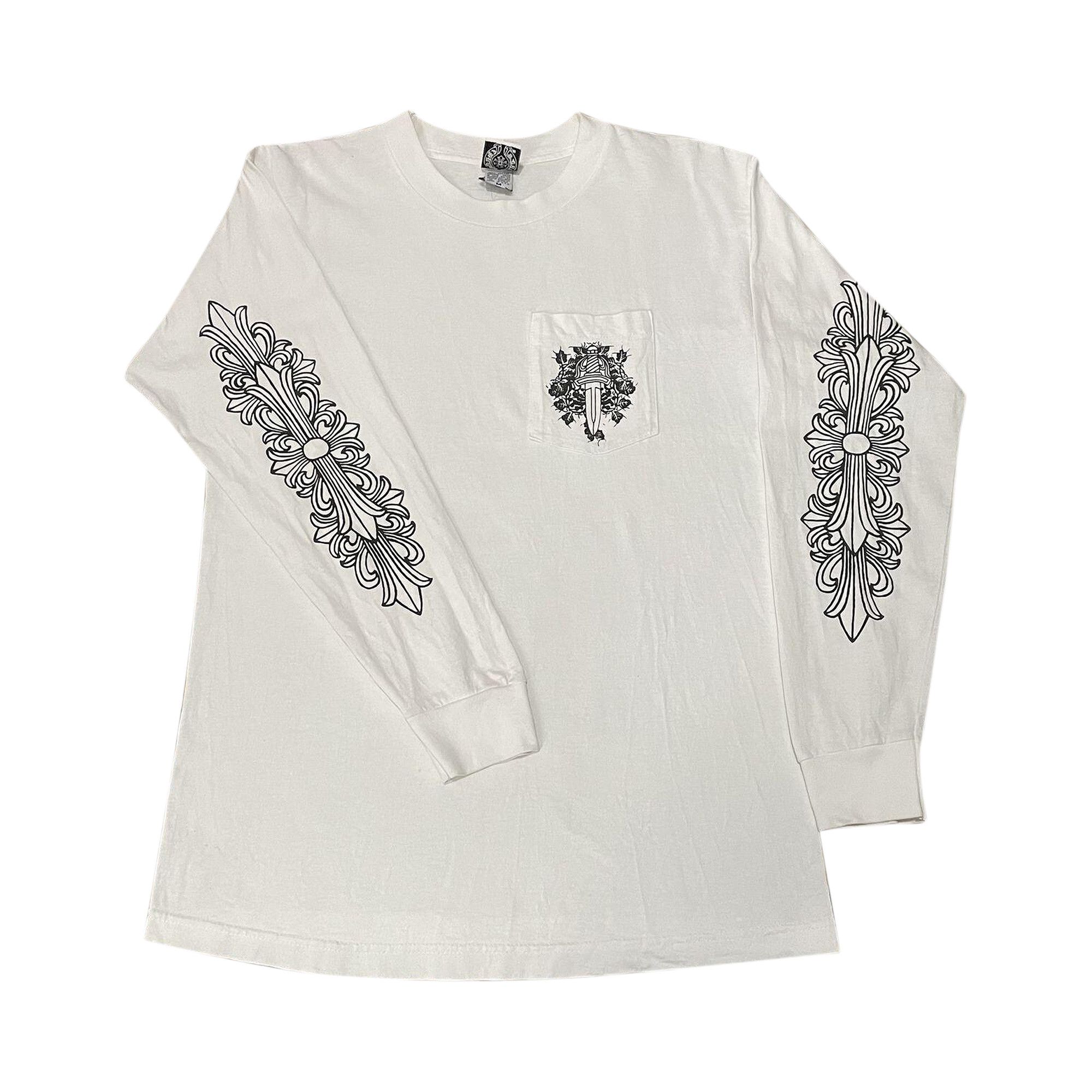 CHROME HEARTS 長袖Tシャツ 80cm ホワイト Buy Chrome Hearts Dagger Long-Sleeve Tee 'White' - 1383