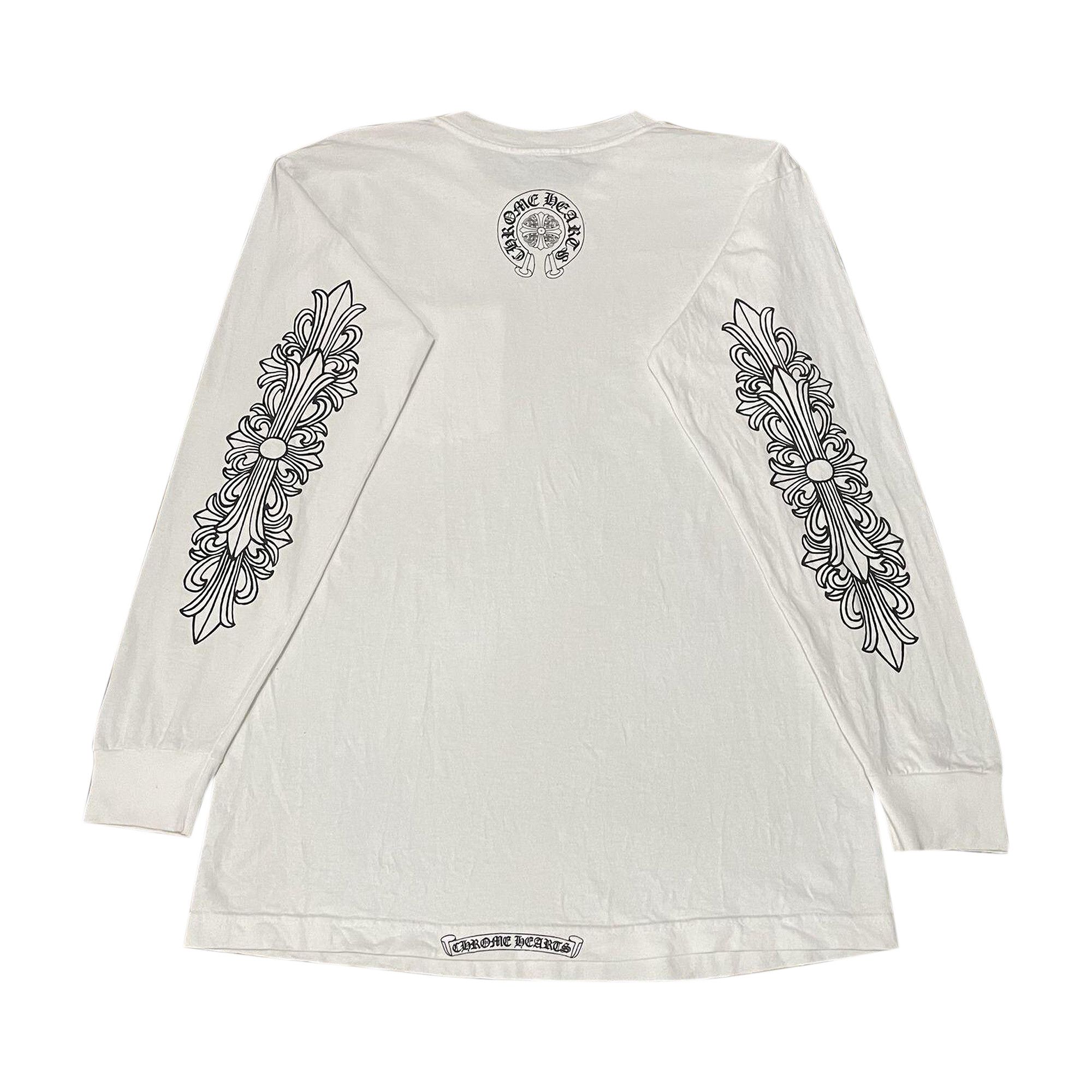 Buy Chrome Hearts Dagger Long-Sleeve Tee 'White' - 1383