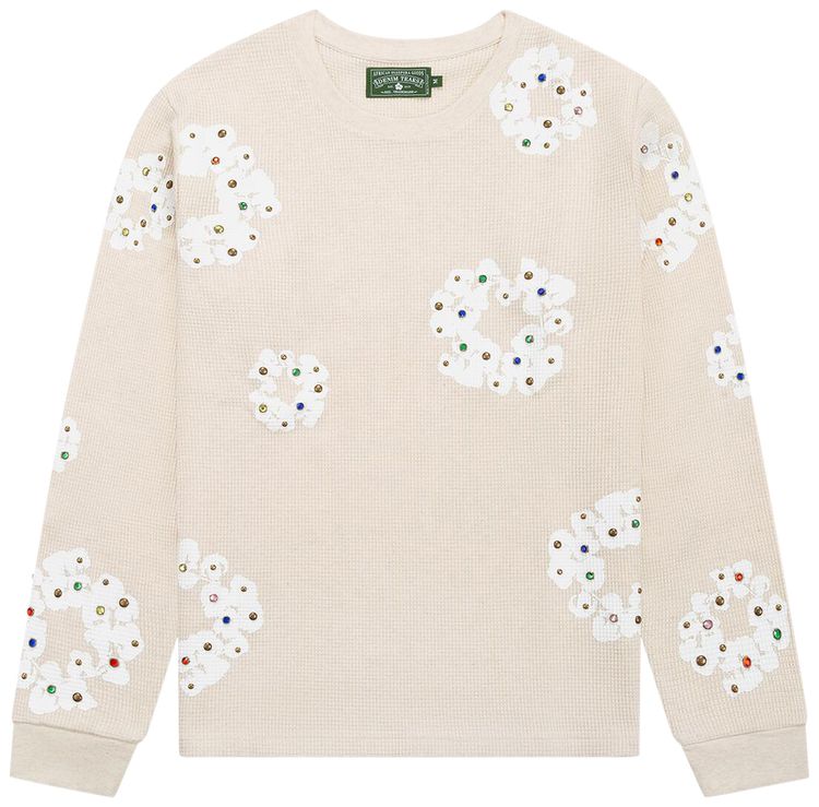 Rhinestone Cotton Wreath Thermal Cream