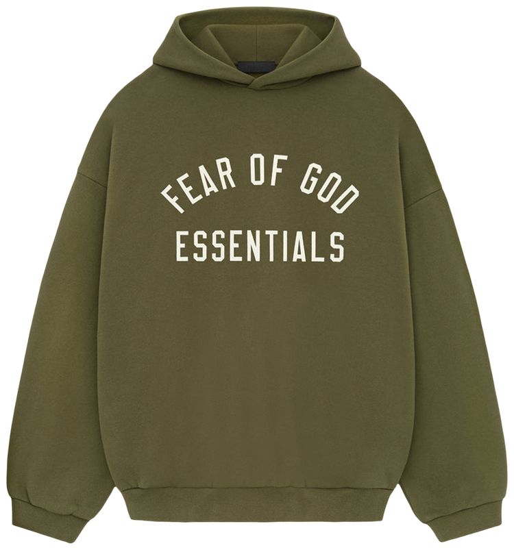 Fear of God Essentials Fleece Hoodie Military