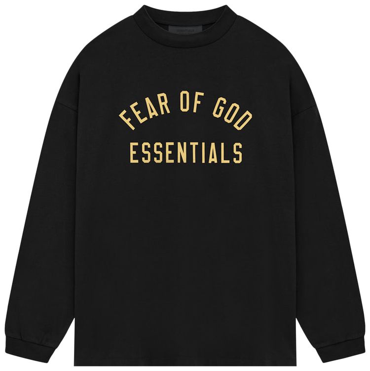 Fear of God Essentials Jersey Long Sleeve Tee Black
