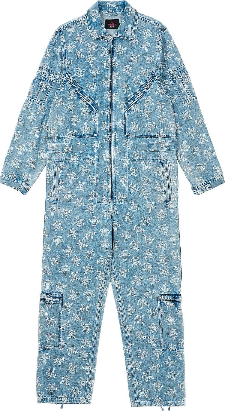 Palace x Vivienne Westwood Denim Flight Suit Orb Stone Wash