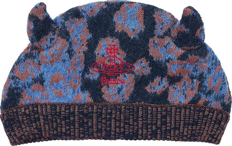 Palace x Vivienne Westwood Horny Beanie Pink Leopard