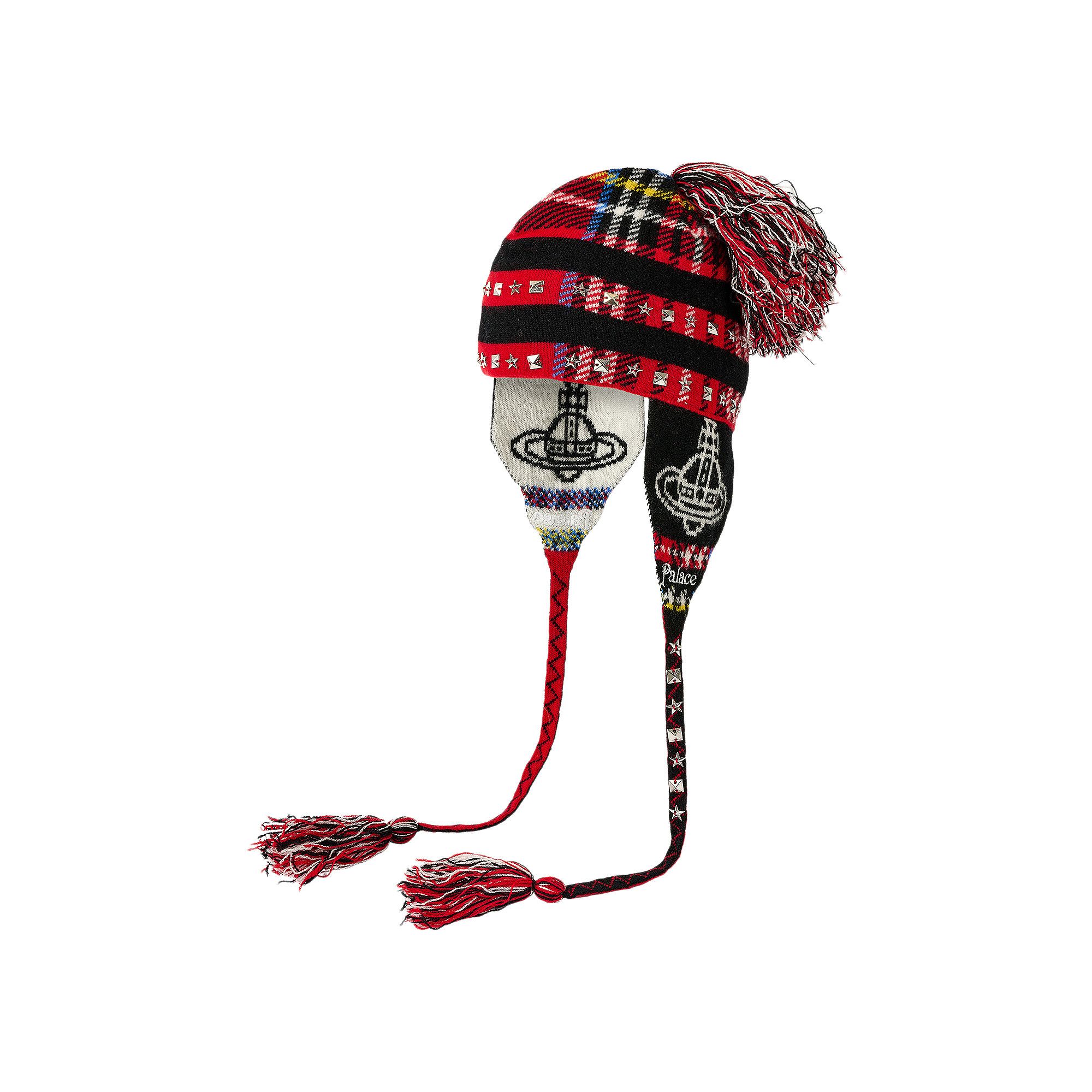 Palace x Vivienne Westwood Orb Knit Earflap Beanie 'Tartan'