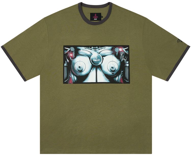 Palace x Vivienne Westwood Ringer T Shirt Olive