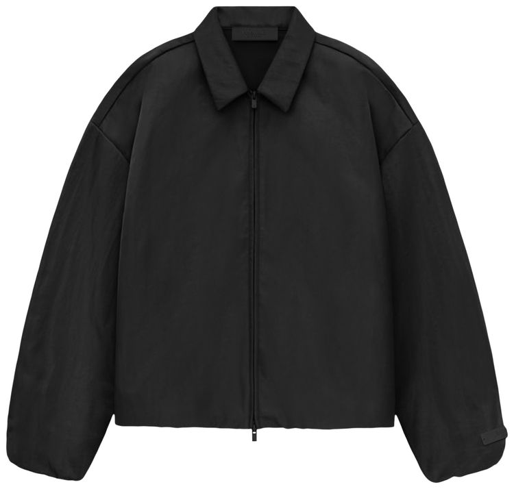 Fear of God Essentials Textured Nylon Trucker Jacket Black
