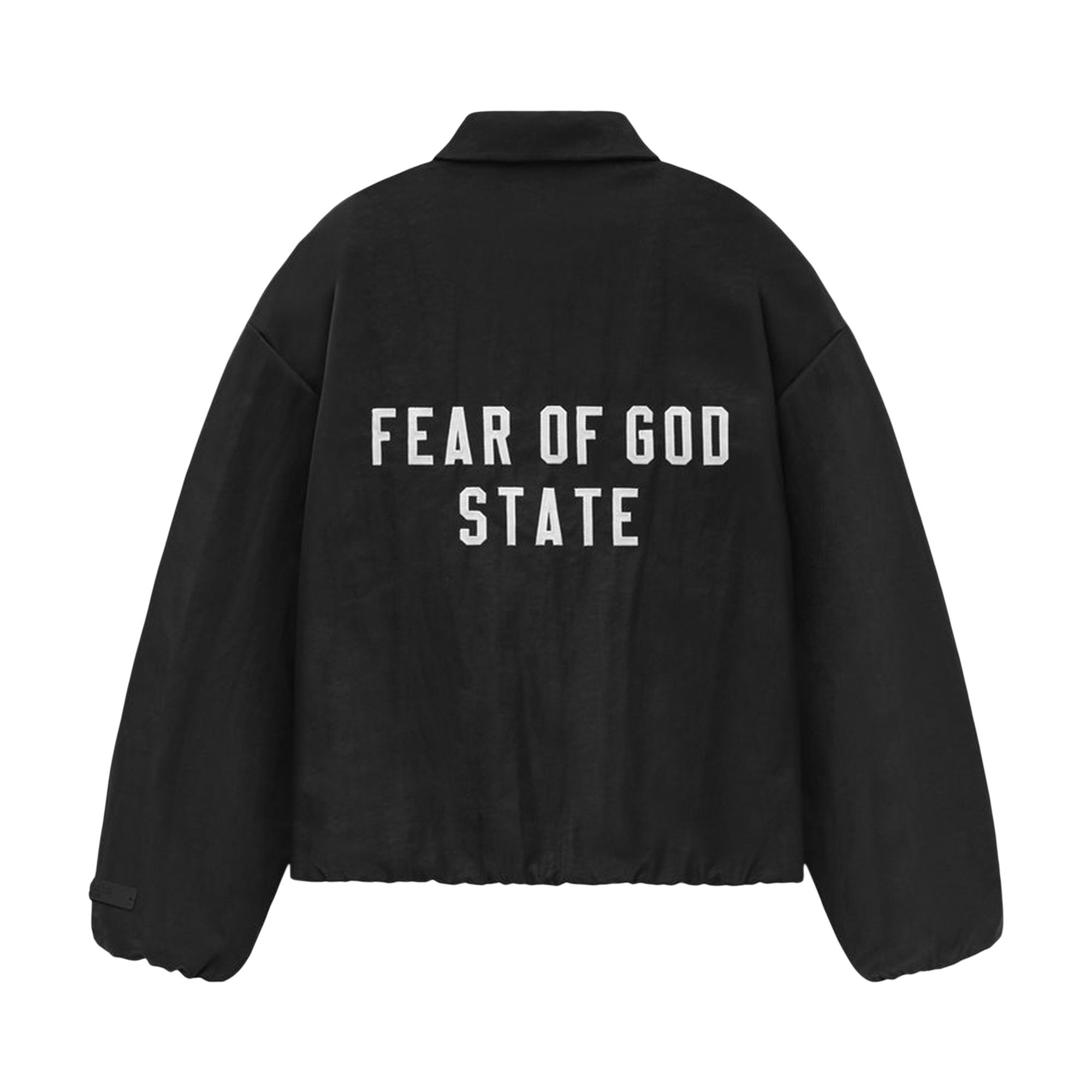 Buy Fear of God Essentials Textured Nylon Trucker Jacket 'Black