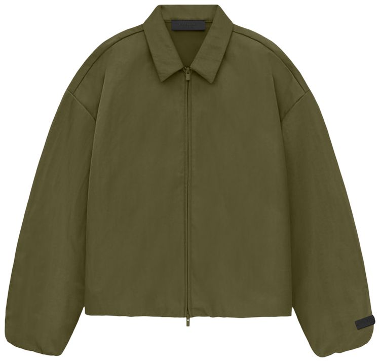 Fear of God Essentials Textured Nylon Trucker Jacket Military