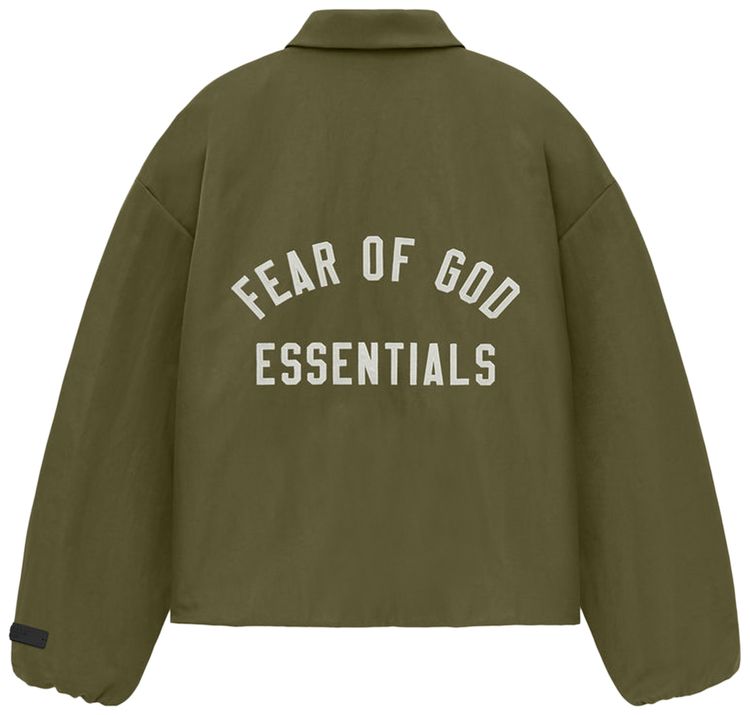 Fear of God Essentials Textured Nylon Trucker Jacket Military