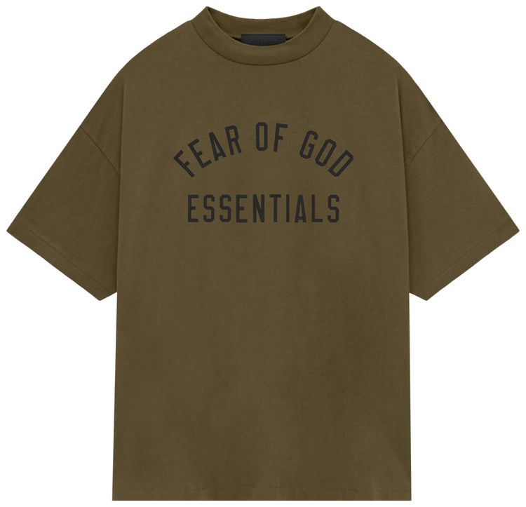 Fear of God Essentials Jersey Crewneck Tee Olive