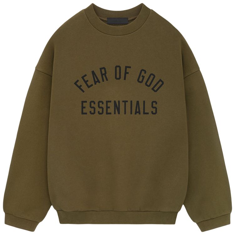 Fear of God Essentials Fleece Crewneck Olive
