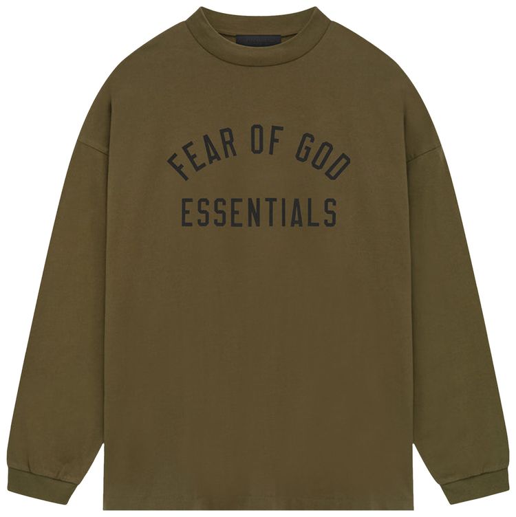 Fear of God Essentials Jersey Long Sleeve Tee Olive