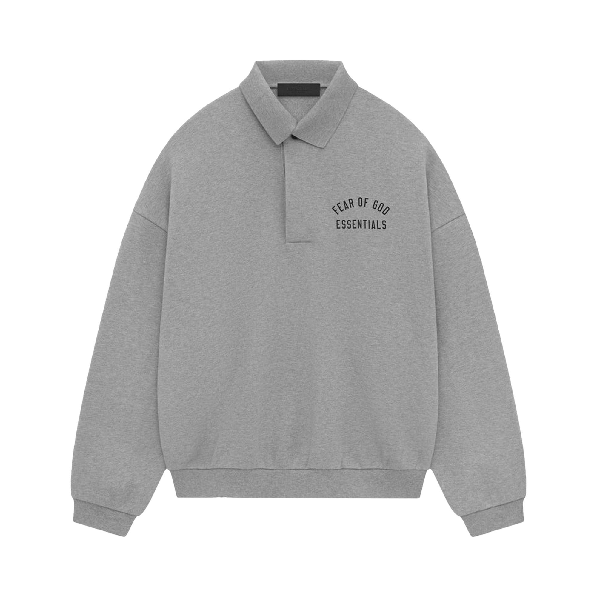 Buy Fear of God Essentials Fleece Polo 'Dark Heather