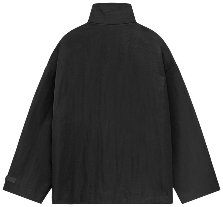 Fear of God Essentials Textured Nylon Halfzip Pullover Black