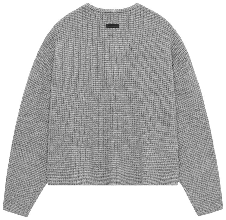 Fear of God Essentials Heavy Waffle Cardigan Dark Heather