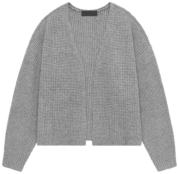 Fear of God Essentials Heavy Waffle Cardigan Dark Heather