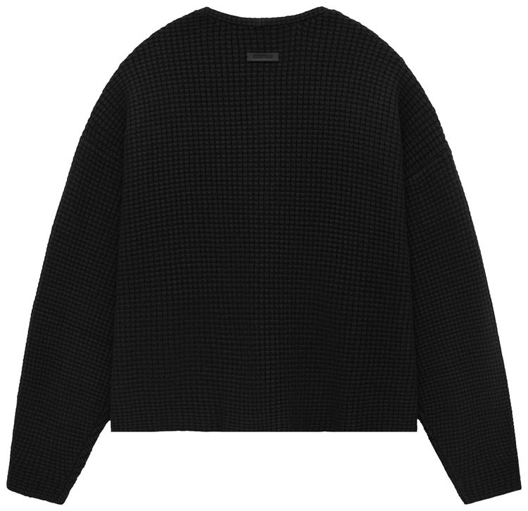 Fear of God Essentials Heavy Waffle Cardigan Black