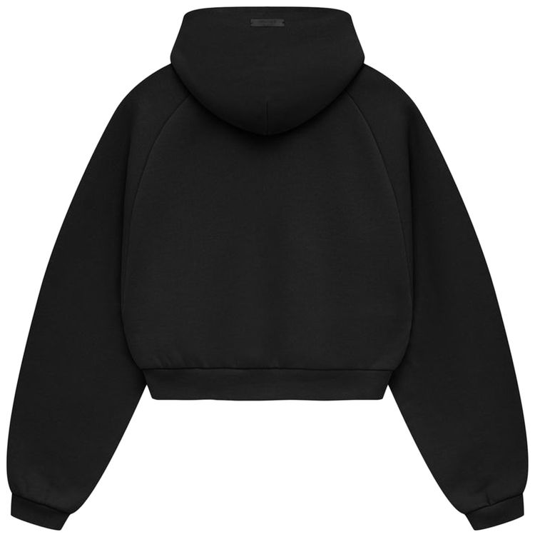 Fear of God Essentials Fleece Cropped Hoodie Black