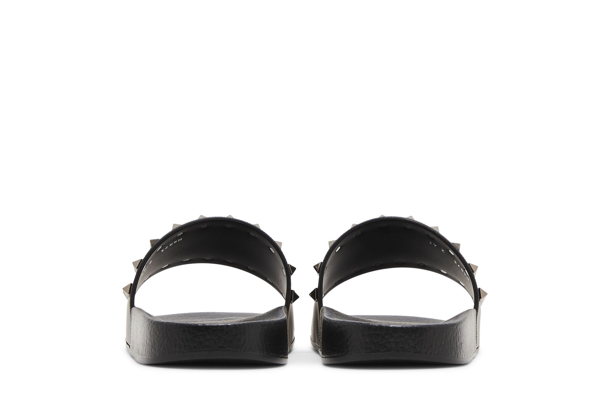 Buy Valentino Rockstud Rubber Slider Sandal 'Black