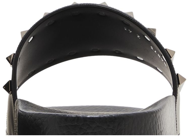 Valentino Rockstud Rubber Slider Sandal Black