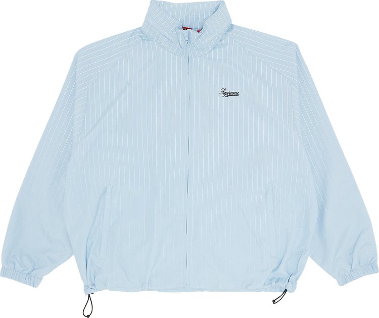 Supreme Reflective Pinstripe Track Jacket Light Blue