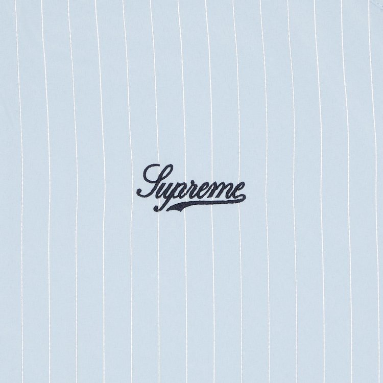 Supreme Reflective Pinstripe Track Jacket Light Blue