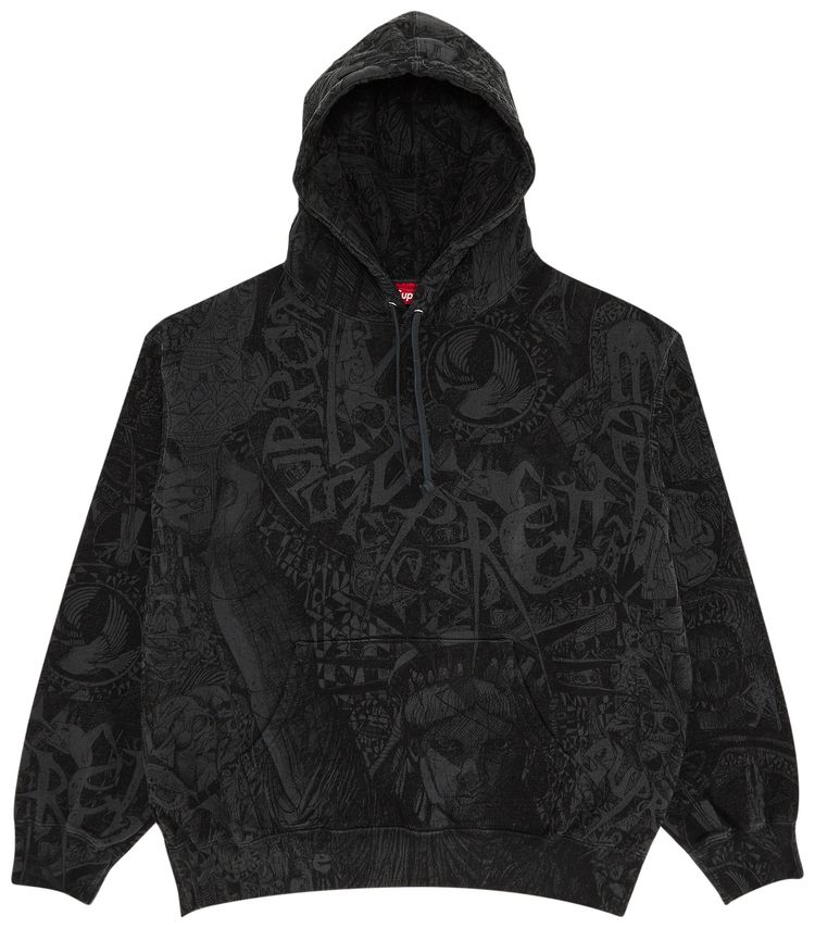 Supreme Liberty Hooded Sweatshirt Washed Black