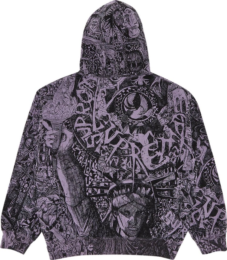 Supreme Liberty Hooded Sweatshirt Dusty Purple