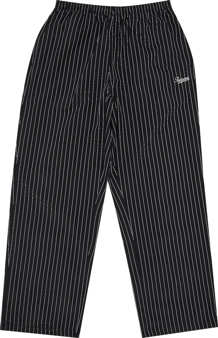 Supreme Reflective Pinstripe Track Pant Black