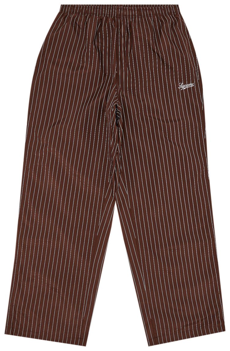 Supreme Reflective Pinstripe Track Pant Brown