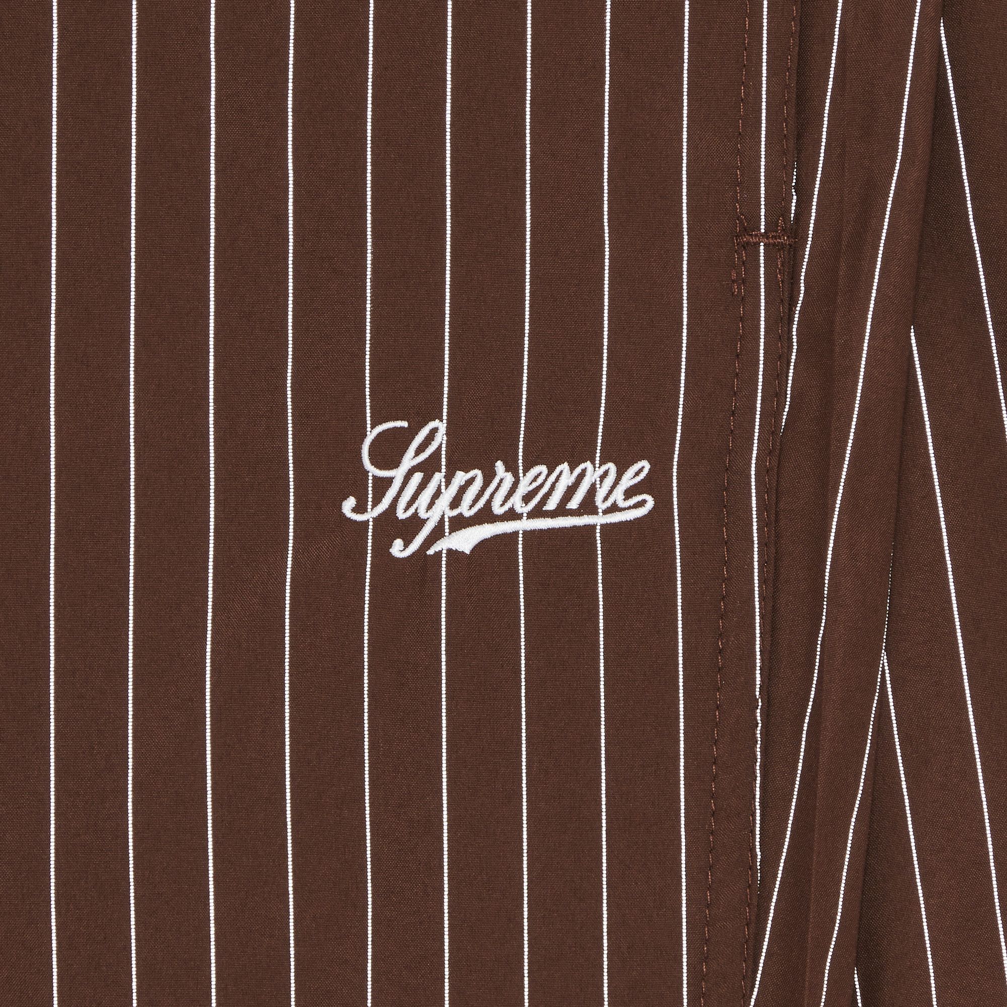 Buy Supreme Reflective Pinstripe Track Pant 'Brown' - FW24P61
