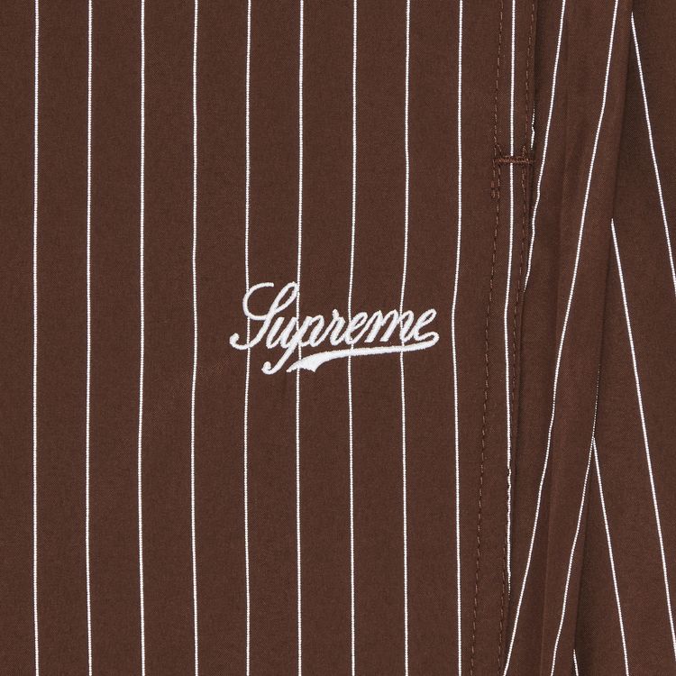 Supreme Reflective Pinstripe Track Pant Brown