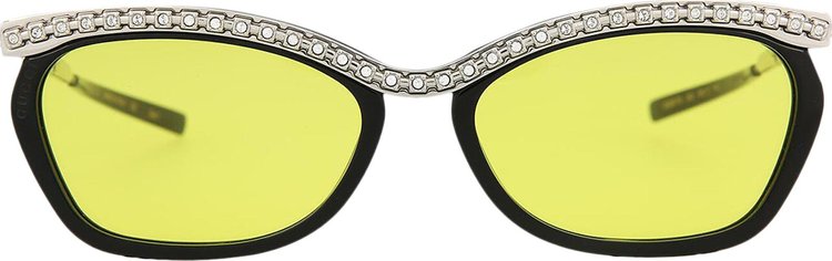 Gucci Cat Eye Sunglasses BlackSilverYellow