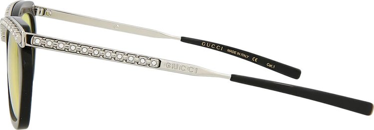 Gucci Cat Eye Sunglasses BlackSilverYellow