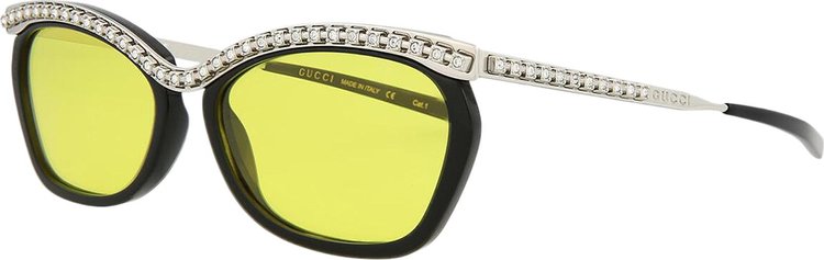 Gucci Cat Eye Sunglasses BlackSilverYellow