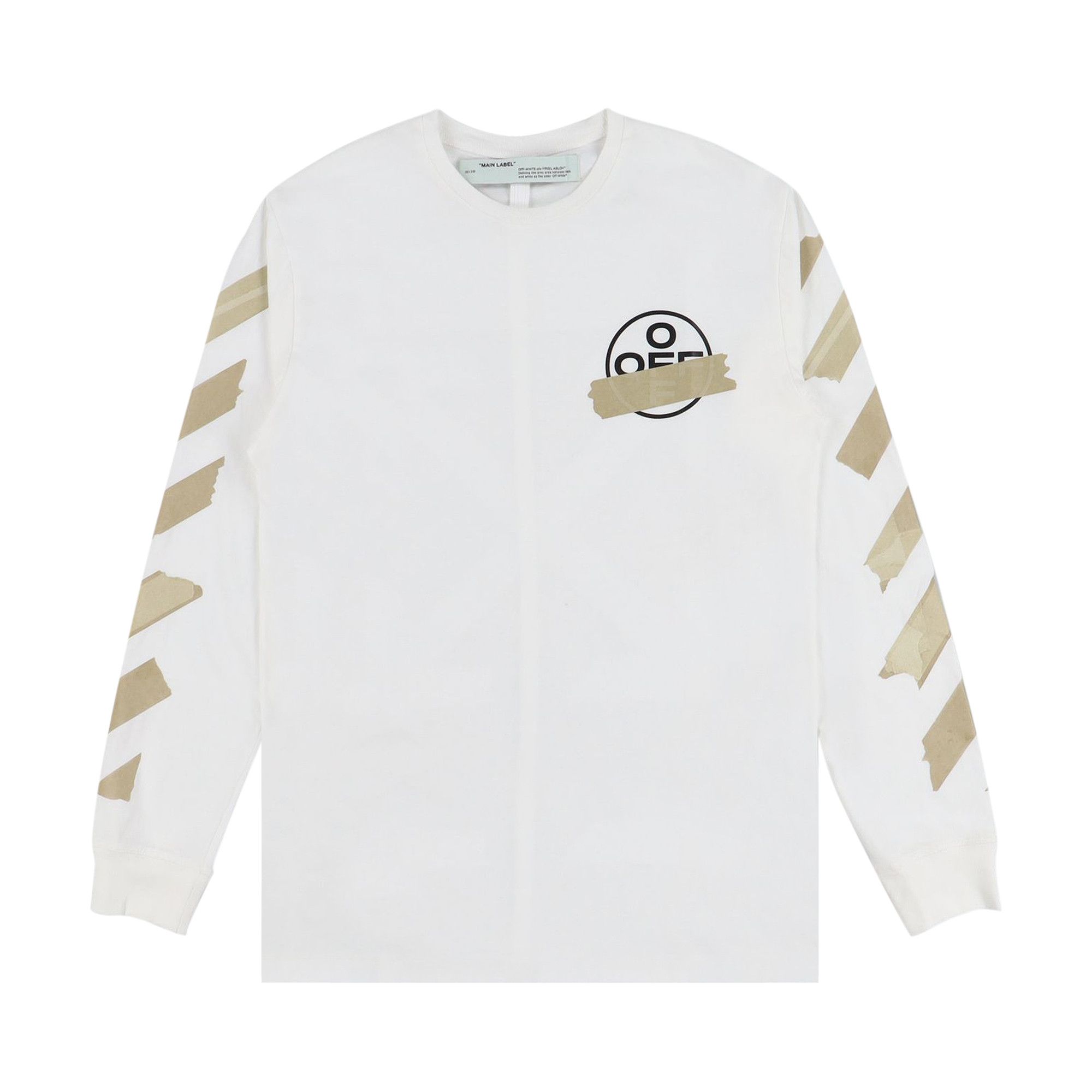 トップス 20SS OFF WHITE TAPE ARROWS LONG SLEEVES OFF-WHITE Tape Arrows Longsleeve T-Shirt Orange Men's - US