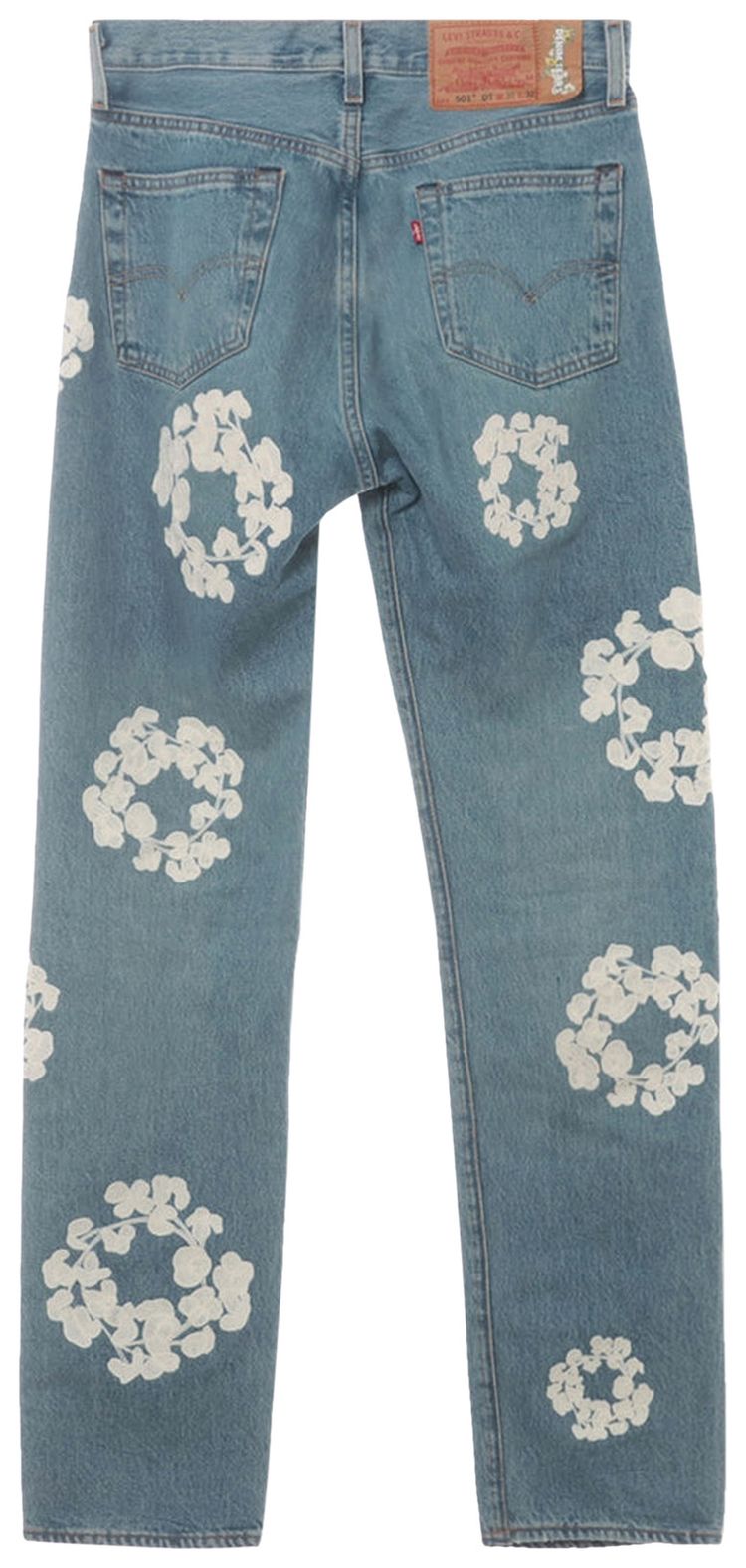Levis x Denim Tears Logo Japan Embroidered Denim Jeans Blue