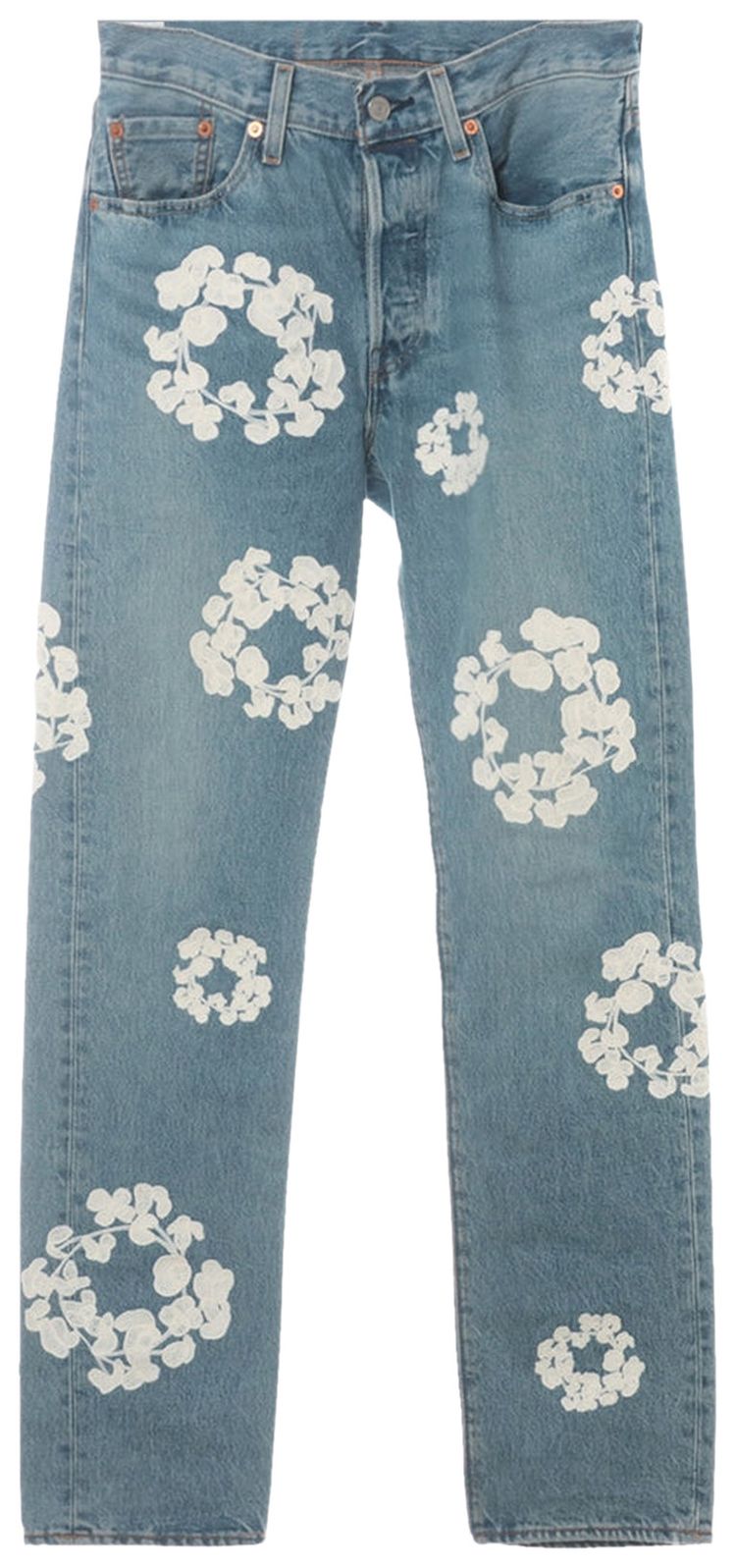 Levis x Denim Tears Logo Japan Embroidered Denim Jeans Blue
