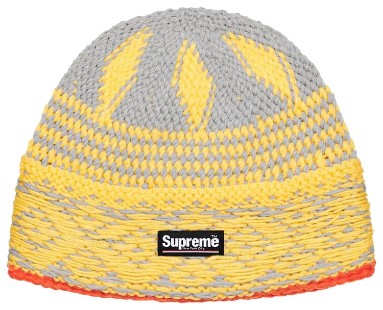 Supreme Diamond Beanie Grey