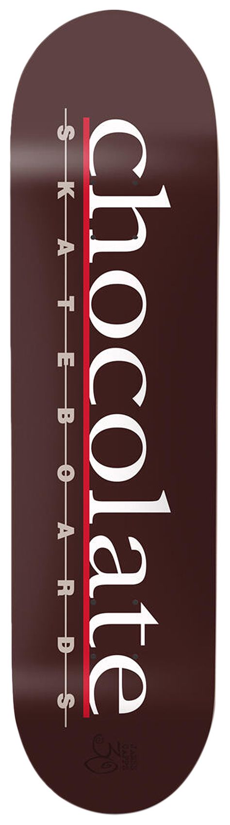 Chocolate Skateboards Capps Bar Logo Deck Brown