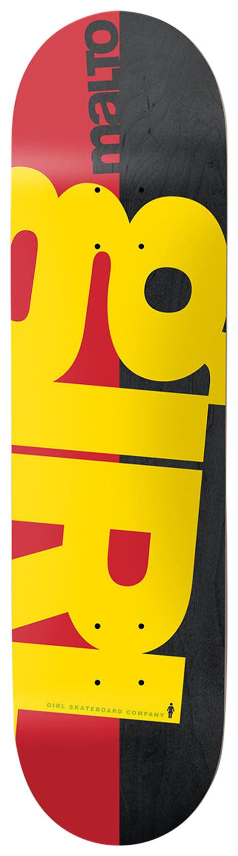 Girl Skateboards Malto Rising Deck YellowBlackRed