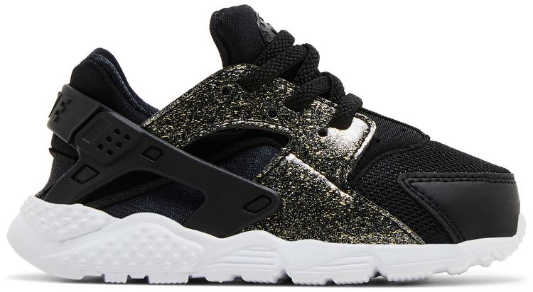 Nike Huarache Run SE TD Black Gold Glitter