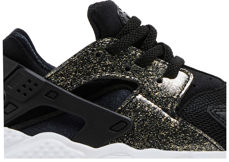 Nike Huarache Run SE TD Black Gold Glitter