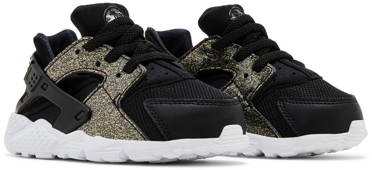 Nike Huarache Run SE TD Black Gold Glitter
