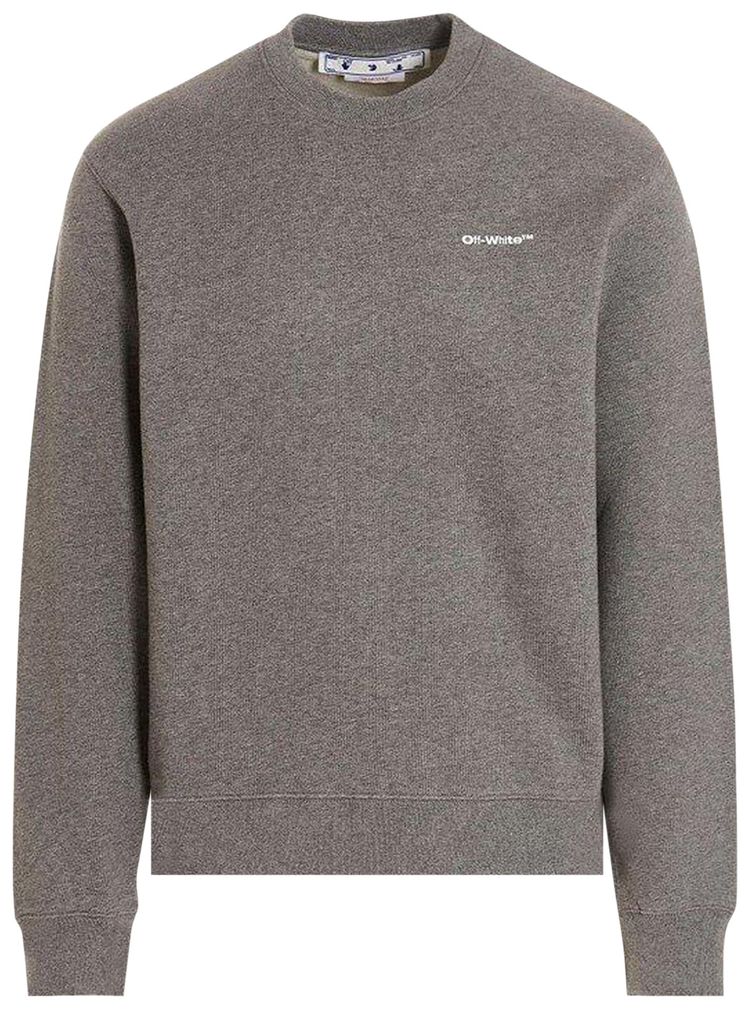 Off White Wave Outline Diag Sweatshirt Grey