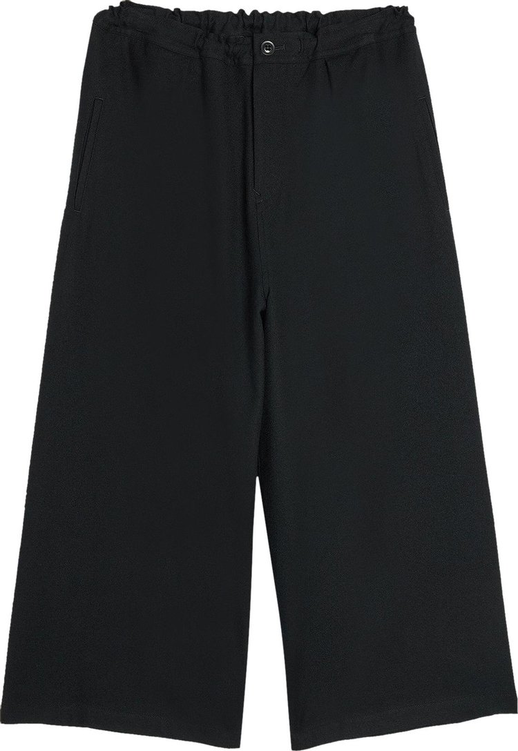 Ys Front Tuck Wide Pant Black