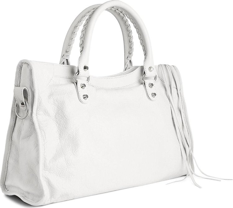 Balenciaga Medium Le City Tote Bag Optic White