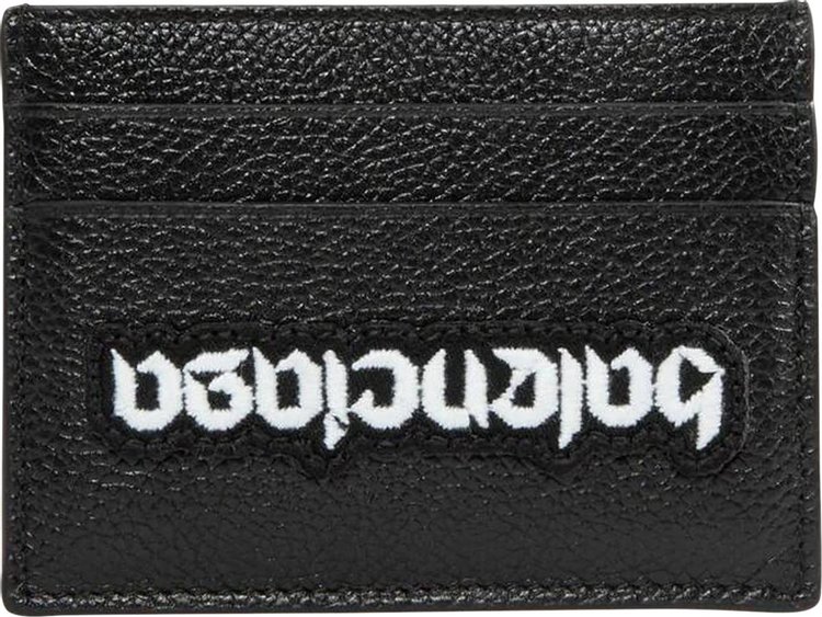 Balenciaga Logo Cash Card Holder Black