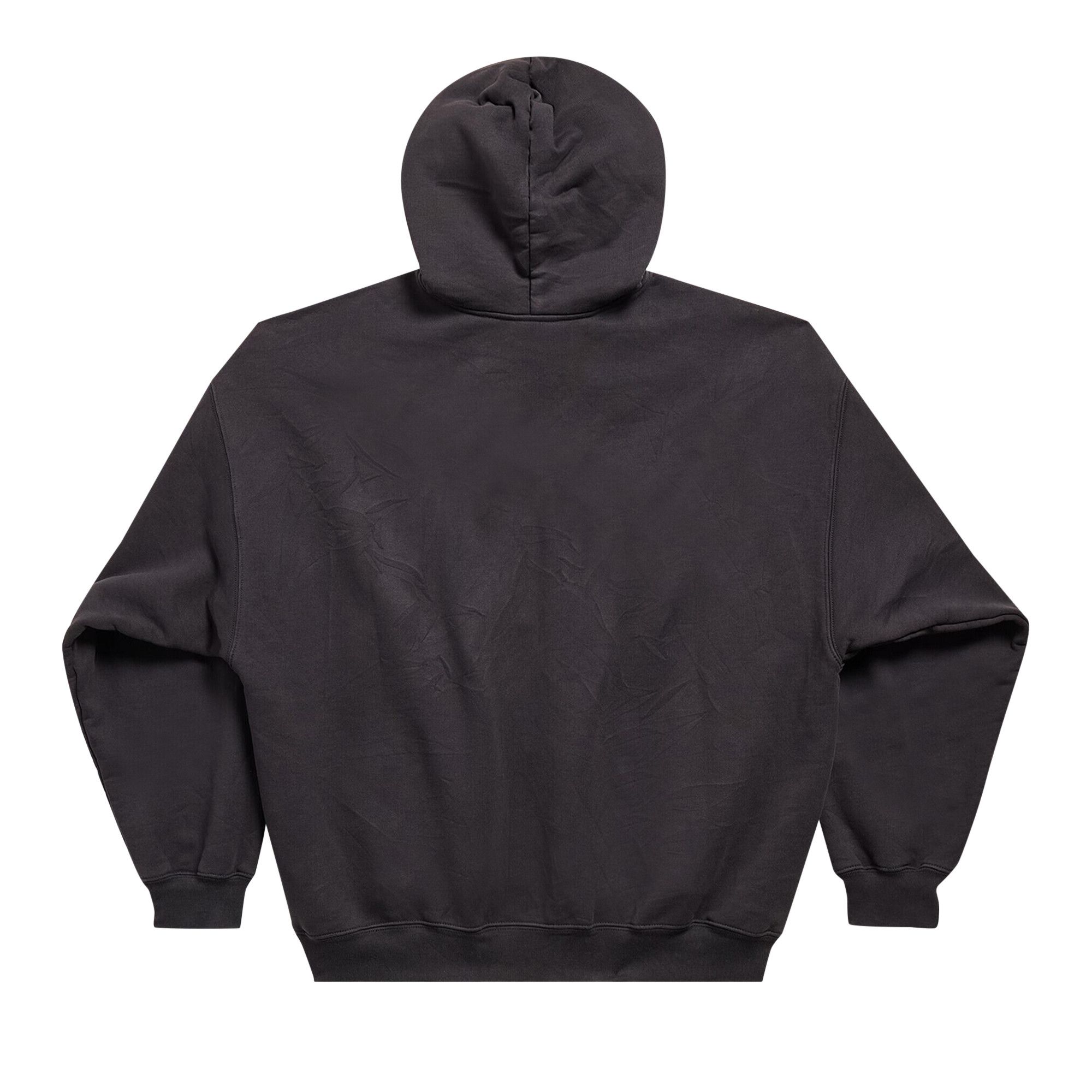 Buy Balenciaga Medium Fit Hoodie 'Washed Black/Blue