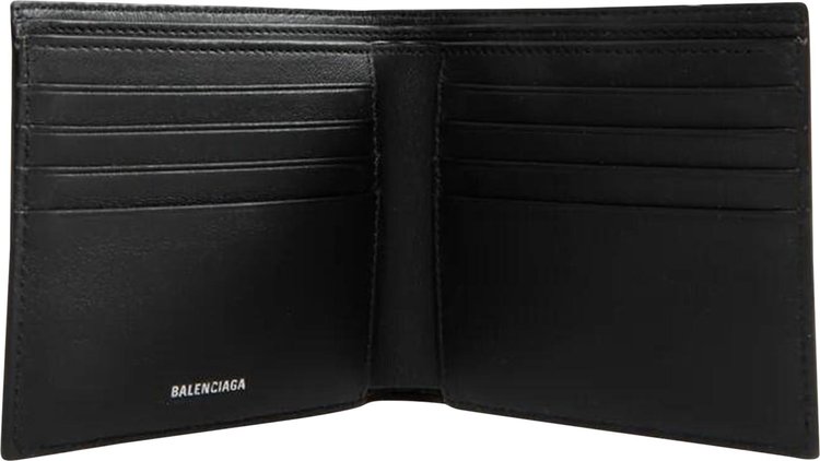 Balenciaga Monaco Square Fold Wallet Black